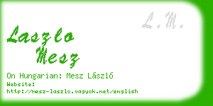 laszlo mesz business card
