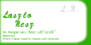 laszlo mesz business card